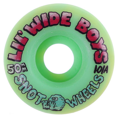 Snot Lil' Wide Boys Wheels Green/Yellow Swirl 50MM 101A