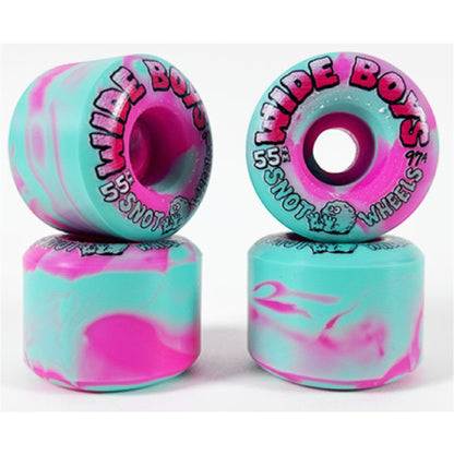 Snot Lil' Wide Boys Wheels Teal/Pink Swirl 55MM 97A