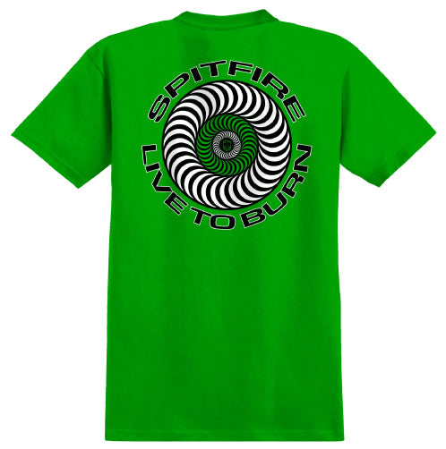 Spitfire Classic Live to Burn Tee - Kelly Green back