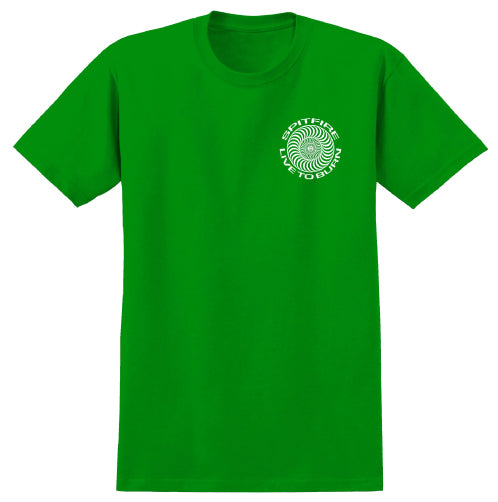Spitfire Classic Live to Burn Tee - Kelly Green front