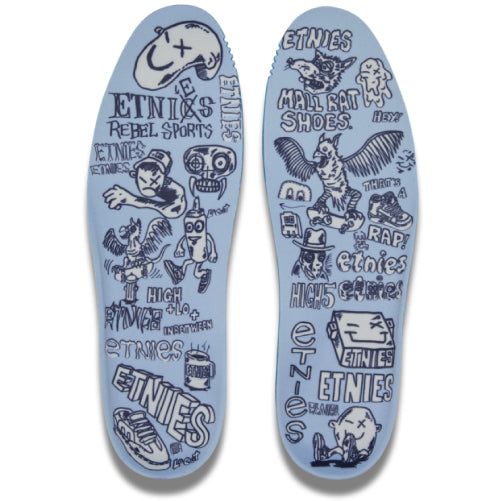 Etnies Locut X FOS Skate Shoe - Light Blue insole