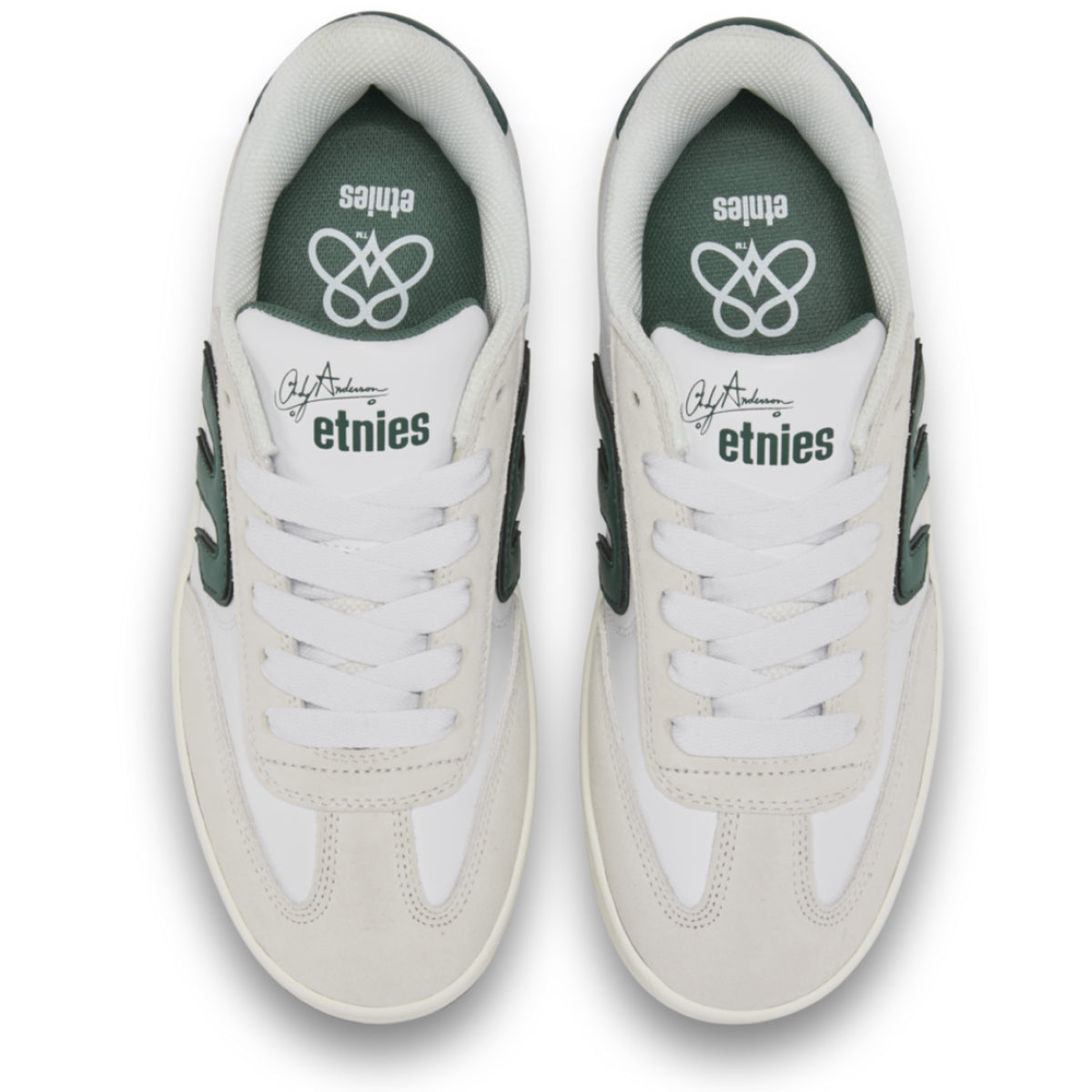 Etnies Locut X Andy Anderson Skate Shoe - White/Green top