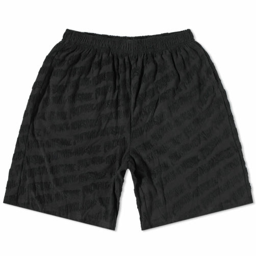 Fucking Awesome Logo Burn Out Terry Short Black