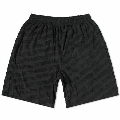 Fucking Awesome Logo Burn Out Terry Short Black