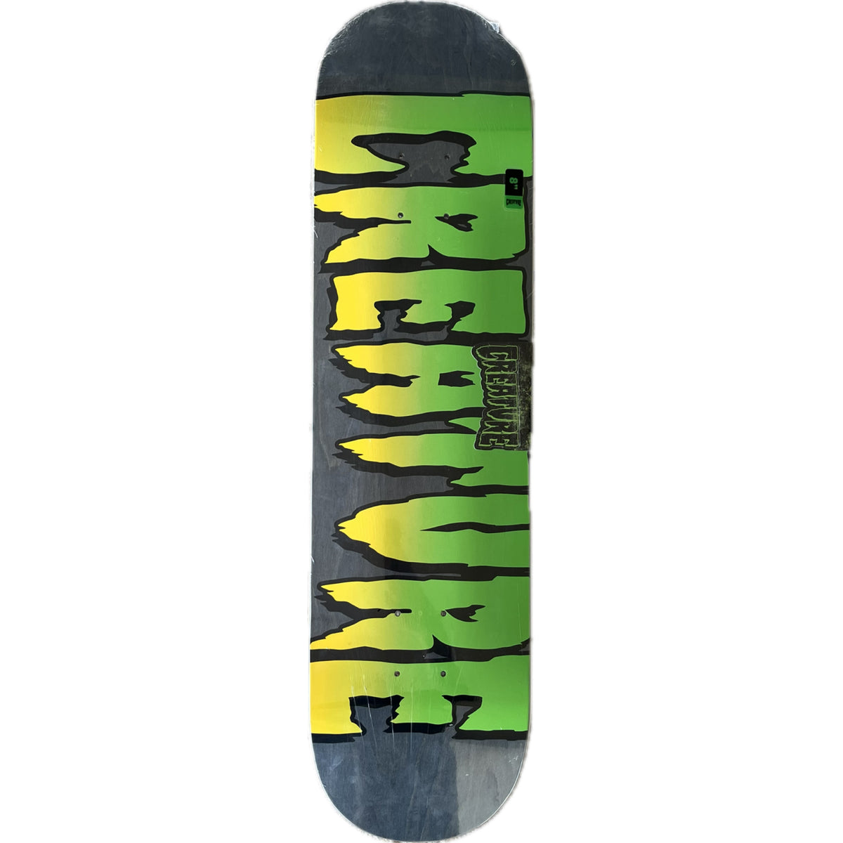 Creature Logo Stumps Skateboard Deck 8" grey veneer