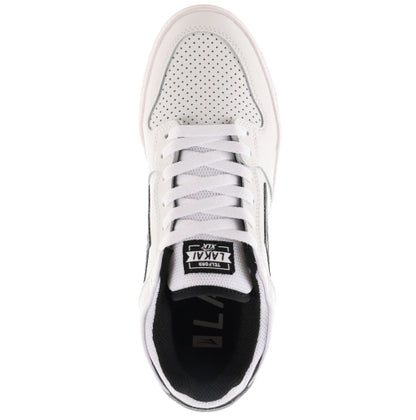 Lakai Telford Low Skate Shoe - White/Black Leather