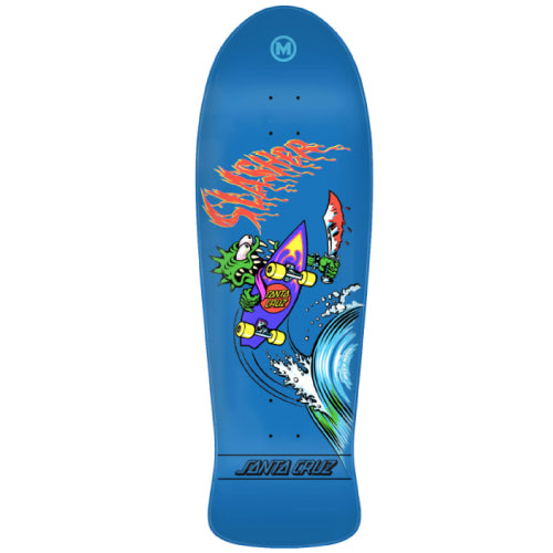 Santa Cruz Meek Slasher OG Shaped Reissue Skateboard Deck Blue 10.1"