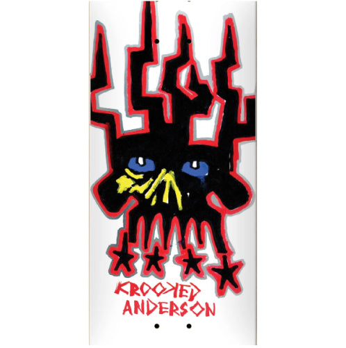 Krooked Manderson Skull King Skateboard Deck 8.38" graphic