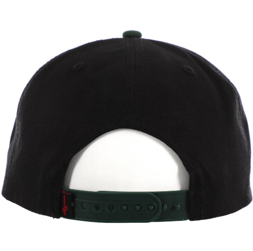 Deathwish Man's Best Friend Snapback Hat - Black/Dark Green