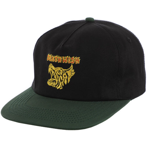 Deathwish Man's Best Friend Snapback Hat - Black/Dark Green