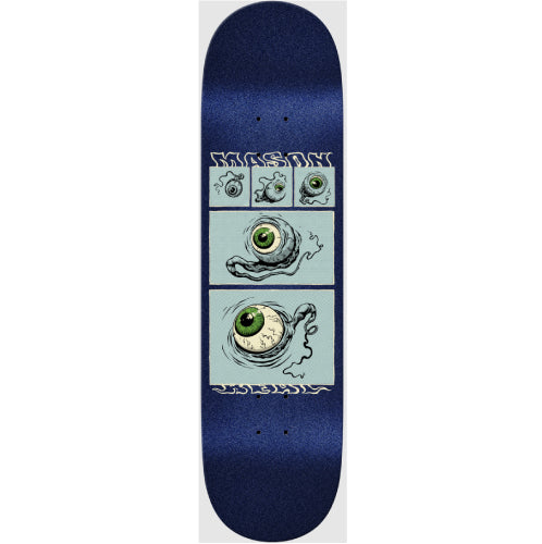 Real Mason Fourth Wall Skateboard Deck Blue Glitter 8.5"