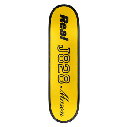 Real Mason Shape Code Skateboard Deck 8.28" top graphic