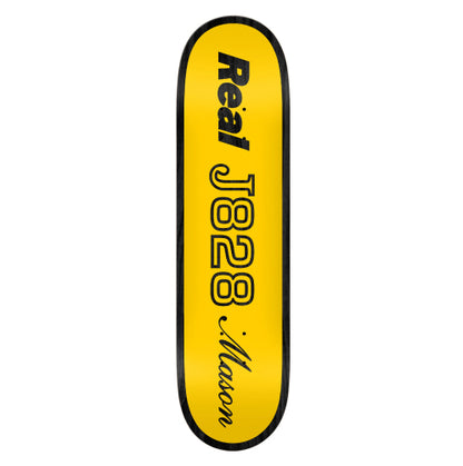 Real Mason Shape Code Skateboard Deck 8.28" full bottom