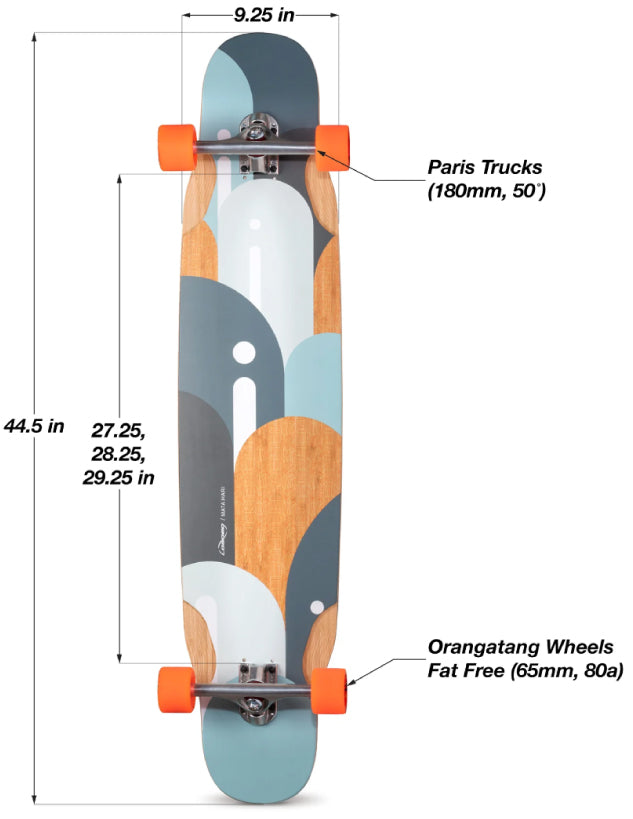 Loaded Mata Hari Dancing Longboard Complete 44.5"
