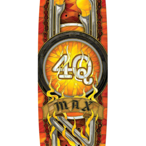 Real Max Cathedral 4Q Skateboard Deck 9.1" graphic