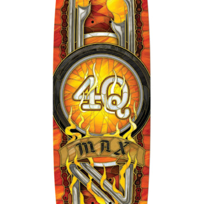 Real Max Cathedral 4Q Skateboard Deck 9.1" graphic