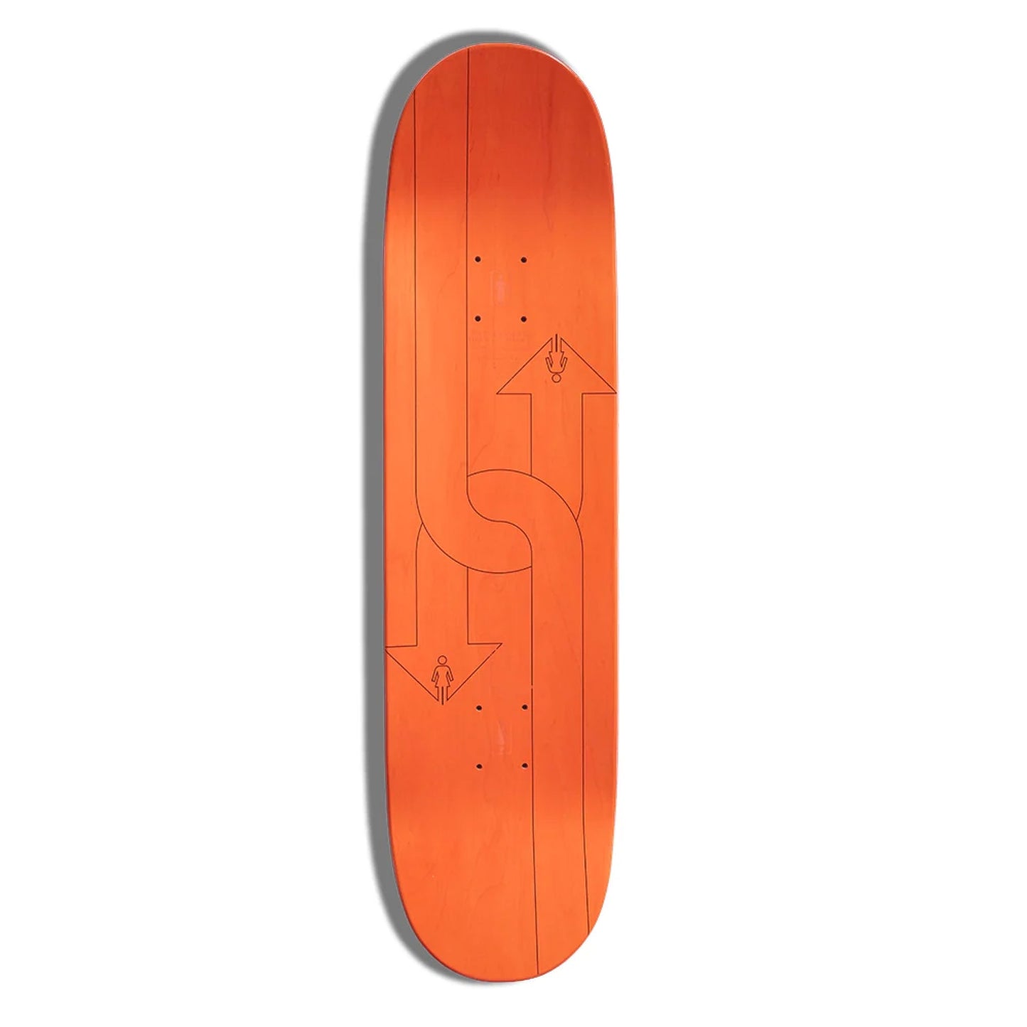 Girl McCrank Dual Directional Skateboard Deck 8.5" top