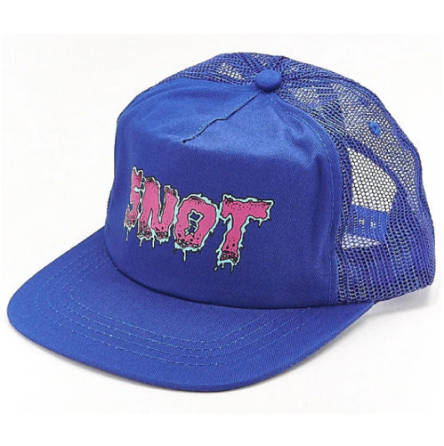 Snot Wheel Co. Meltdown Logo Trucker Hat - Blue