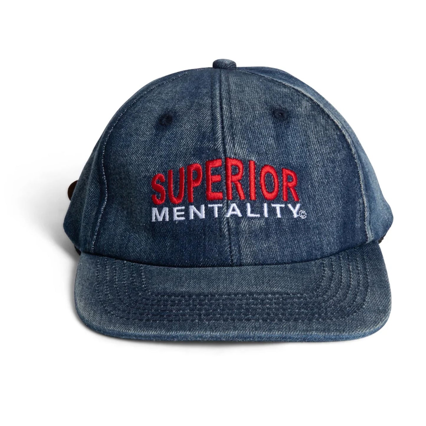 Chocolate Art Official Mentality Strapback Hat - Washed Denim front