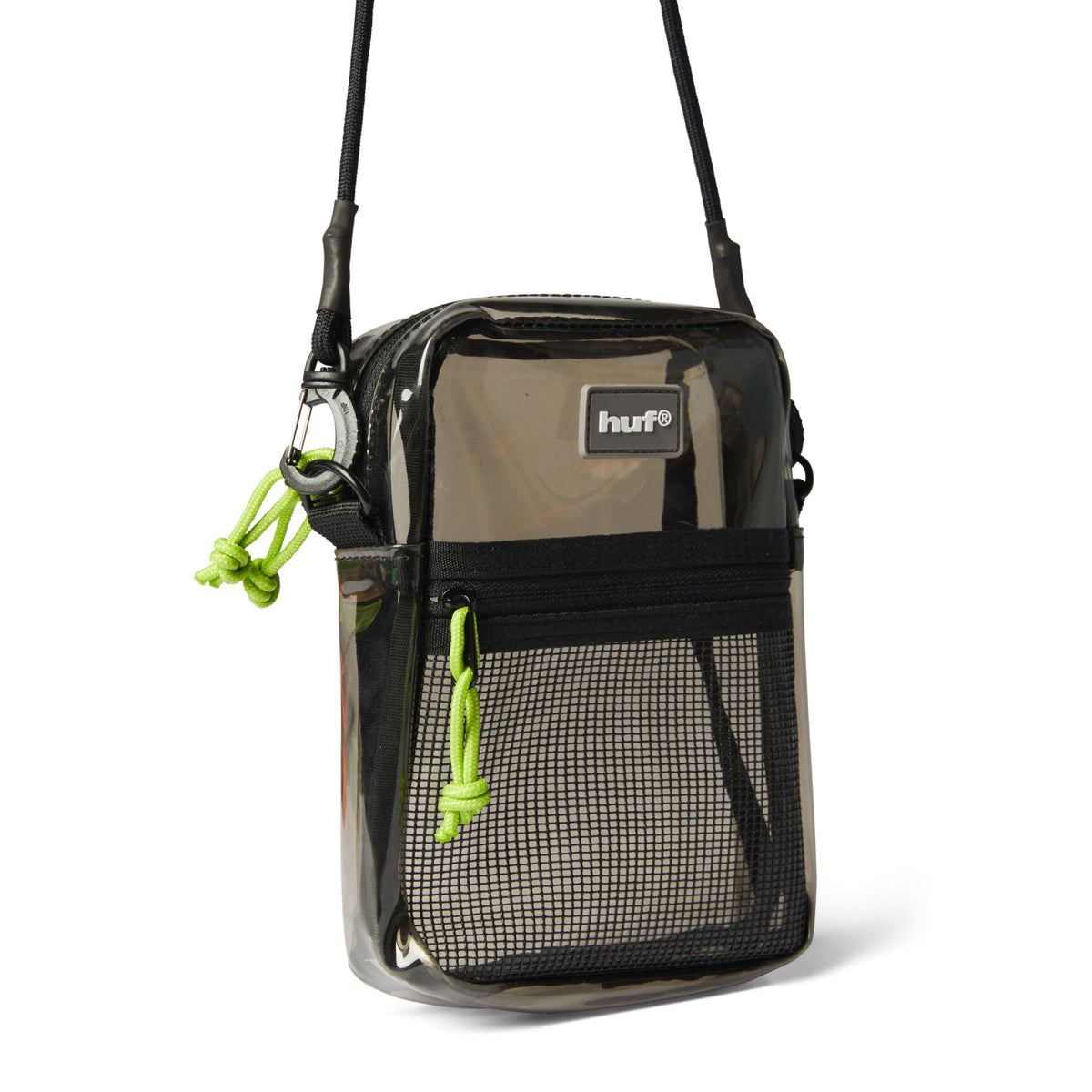 HUF Mercer Transparent Side Bag - Smoke Black