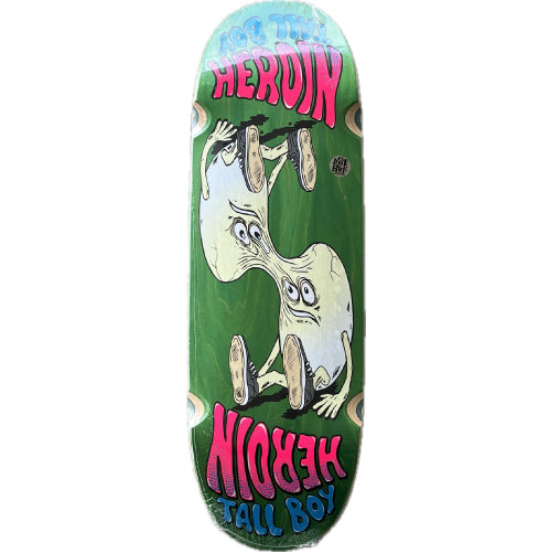 Heroin Merged Tall Boy Egg Skateboard Deck 10.25" green veneer