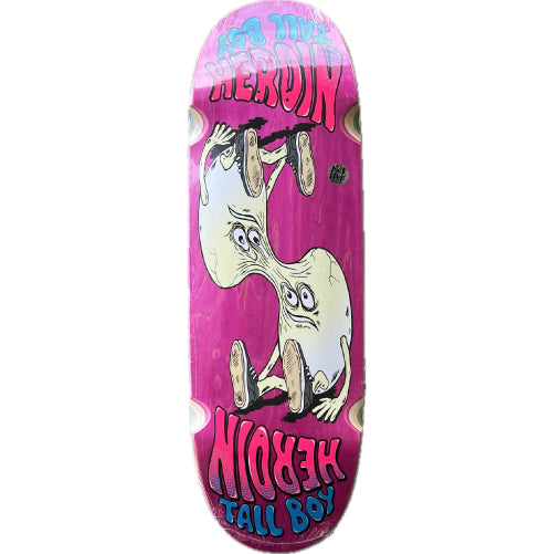 Heroin Merged Tall Boy Egg Skateboard Deck 10.25" magenta veneer