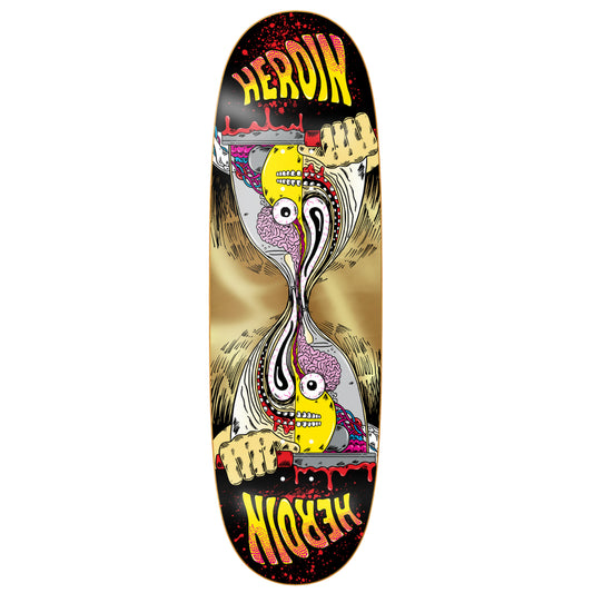 Heroin Merged Razor Egg Skateboard Deck Gold 9.75"