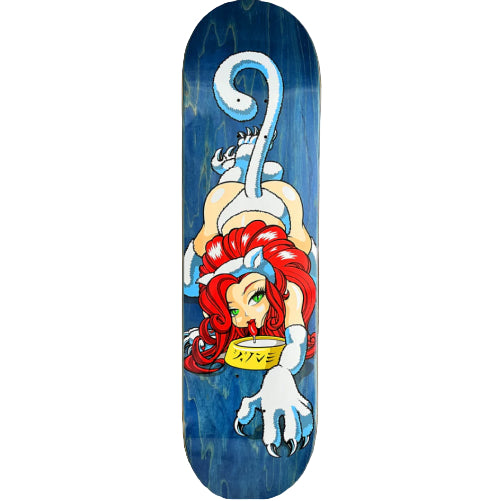 Hook-Ups Milky Cat Skateboard Deck 8.25" dark blue veneer photo