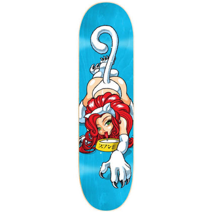 Hook-Ups Milky Cat Skateboard Deck 8.25" blue veneer