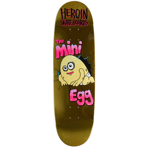 Heroin Mini Egg Skateboard Deck Gold 8.38"