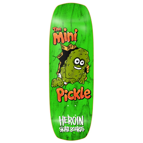 Heroin Mini Pickle Skateboard Deck 9.5" full bottom