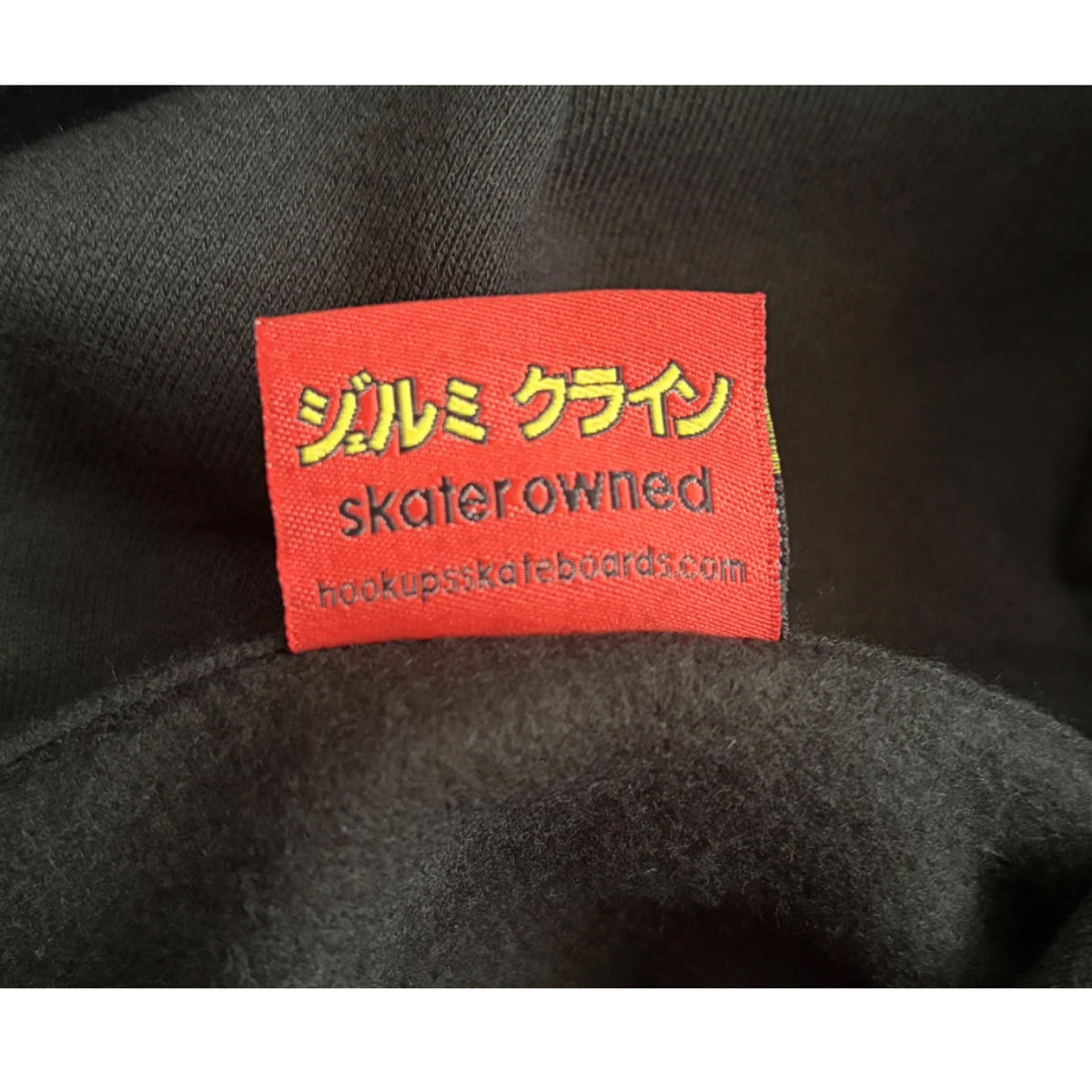 Hook-Ups Misaki Heavyweight Hoodie - Black tag back
