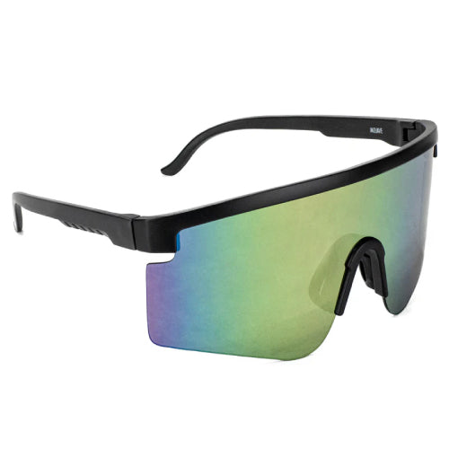 Glassy Mojave Polarized Sunglasses - Black/Green Mirror