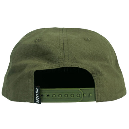 Spitfire Molotov Script Ripstop Snapback Hat - Green/Black back