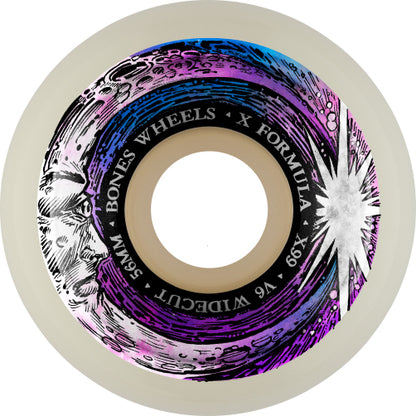 Bones X-Formula V6 Wide-cut Moon Beam Skateboard Wheels 56MM 99A