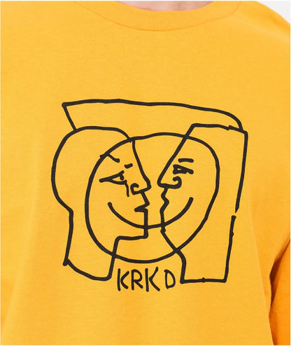 Krooked Moonsmile Long Sleeve Tee - Gold/Black