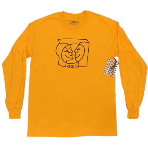 Krooked Moonsmile Long Sleeve Tee - Gold/Black