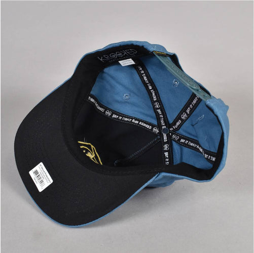 Krooked Moonsmile Snapback Hat - Blue