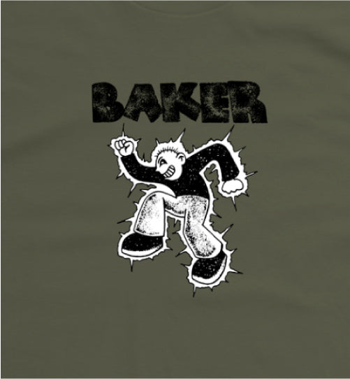 Baker Mosh Man Tee - Moss Green graphic