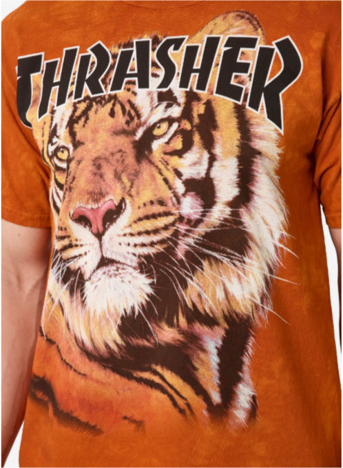Thrasher X The Mountain Tiger Tee - Orange graphic
