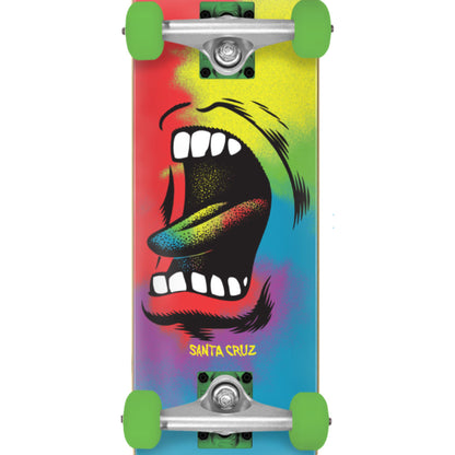 Santa Cruz Big Mouth Tie Dye Complete Skateboard 8" graphic
