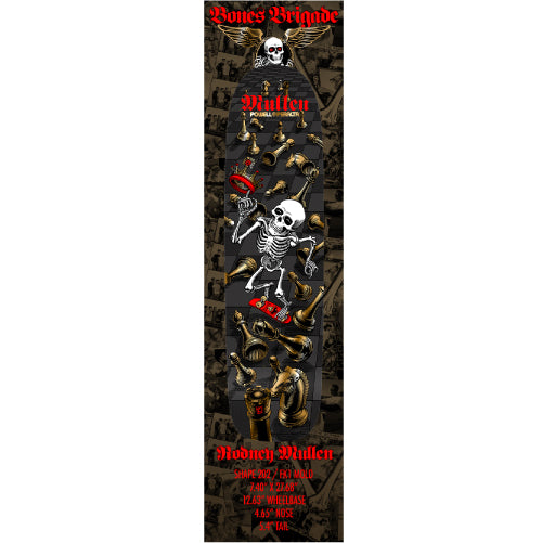 *LIMITED* Powell Peralta Bones Brigade Series 16 RODNEY MULLEN Black/Gold Foil Deck 7.4"