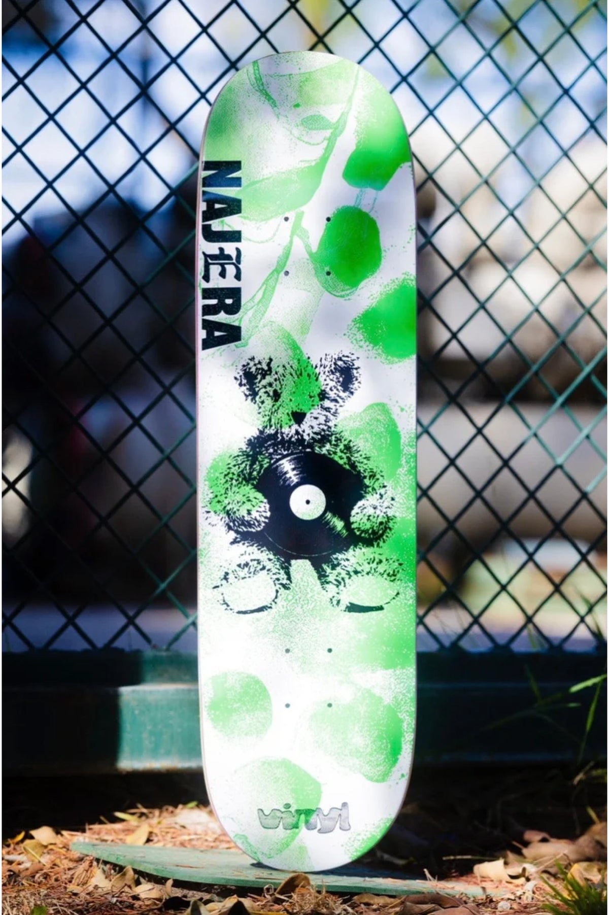 Vinyl Najera Bear Skateboard Deck 8.5"