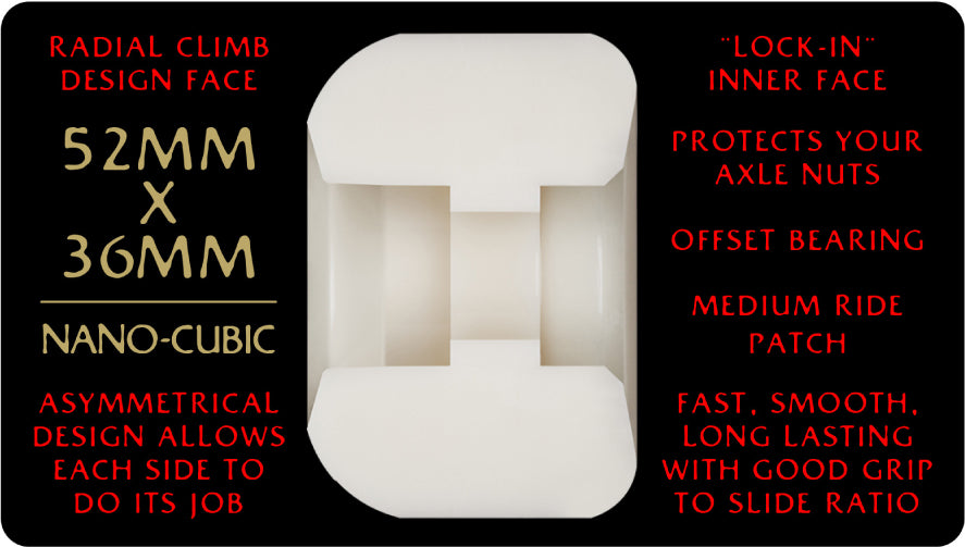 Powell Peralta Nano Cubic Wheels 52MM 93A specs