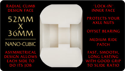 Powell Peralta Nano Cubic Wheels 52MM 93A specs