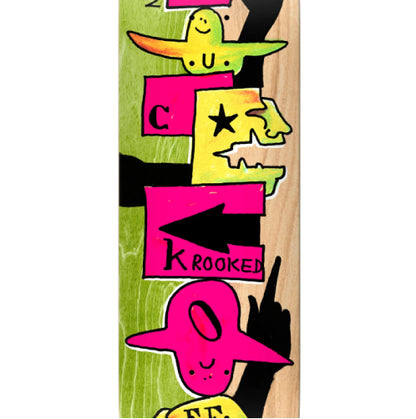 Krooked Narvaez F-Off Skateboard Deck 8.38" graphic