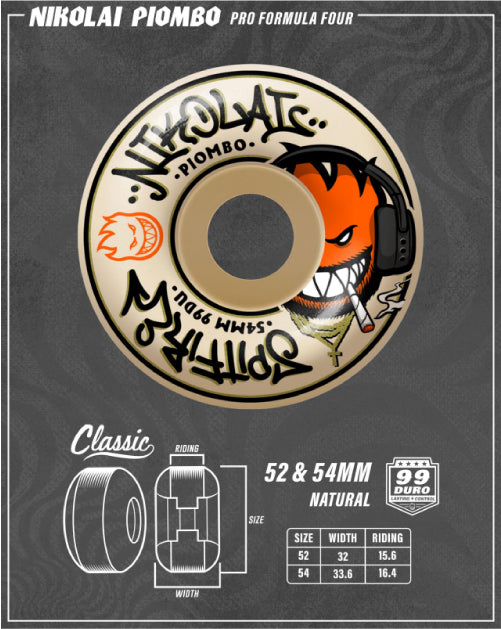 Spitfire F4 Classic Nikolai Pro Wheels 99D