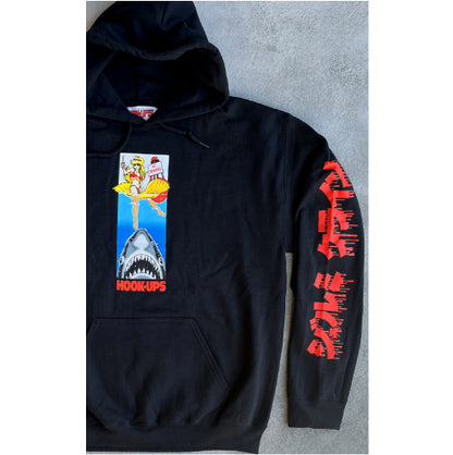 Hook-Ups No Swimming Hoodie - Black