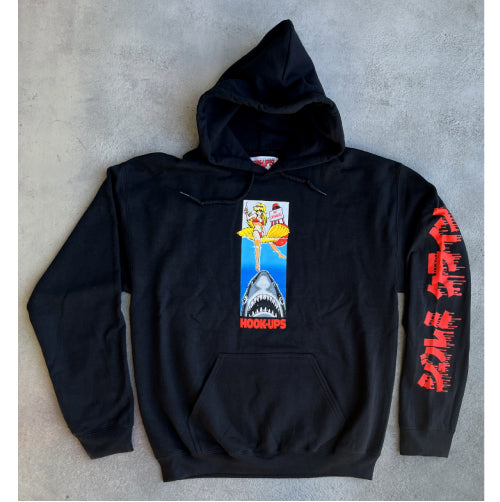 Hook-Ups No Swimming Hoodie - Black