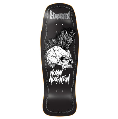 Heroin Nolan Punk Skull Skateboard Deck 10.25" full